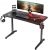 Amazon Brand – Umi scrivania gaming Scrivania da gioco per PC con tappetino per mouse per casa e ufficio, 120 x 60 x 76.8 cm,colore Nero